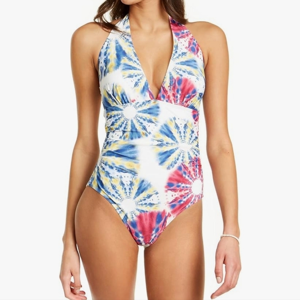TOMMY HILFIGER halter neck tie dye swimsuit 12